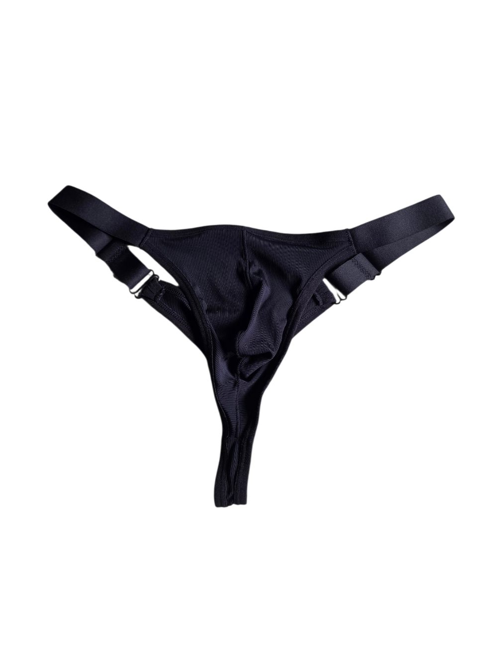 New Men's Black Strappy Thong Bikini Bottom Suze L